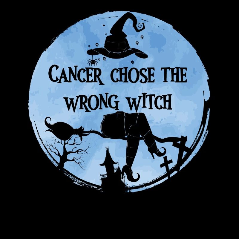 Cancer Witch Light Blue Prostate Cancer