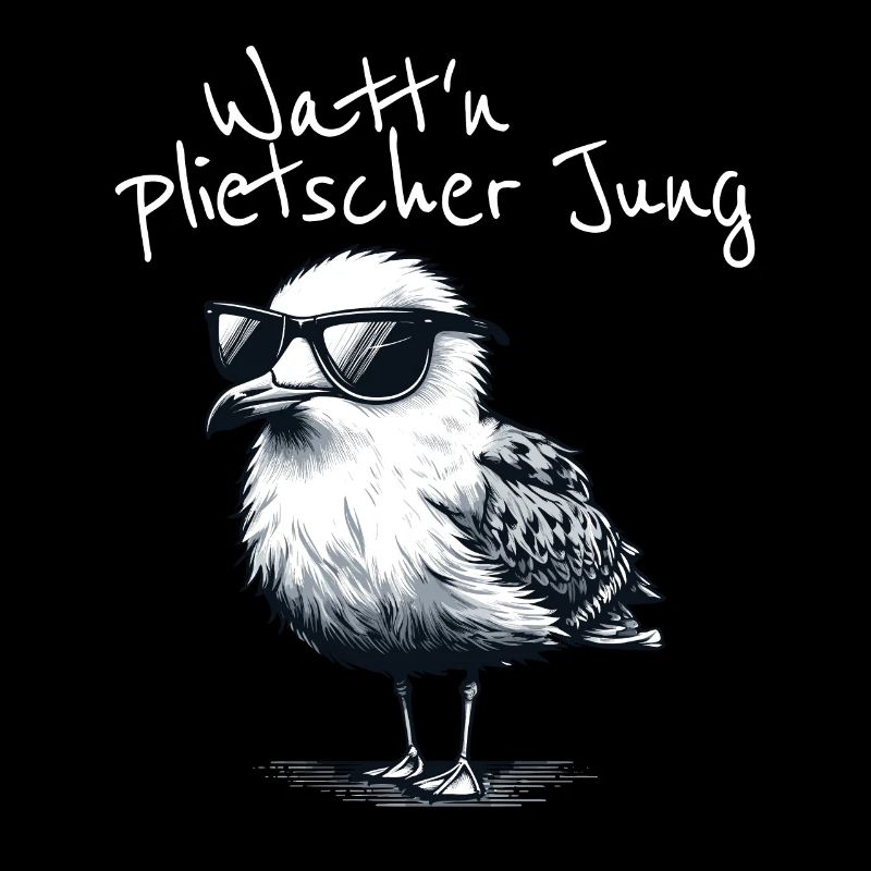 Watt’n plietscher Jung Norddeutsche Möwe Spruch