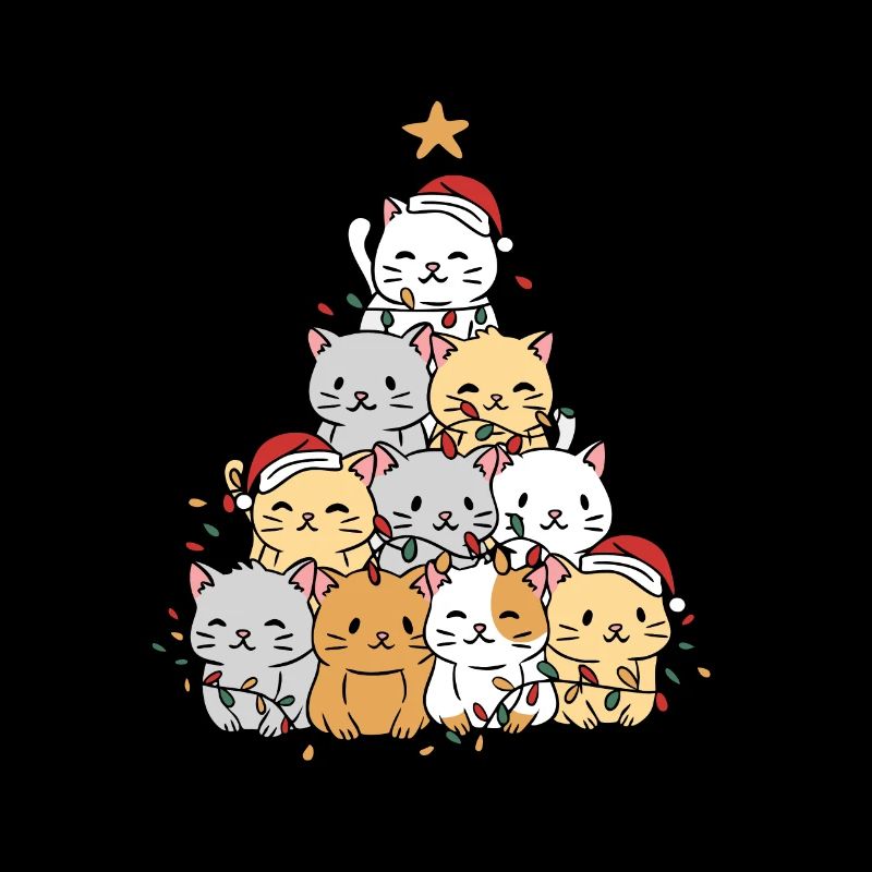 Chat Arbre de Noël