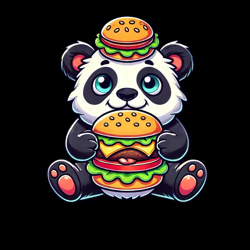 Cute panda burger Bizarre fast food