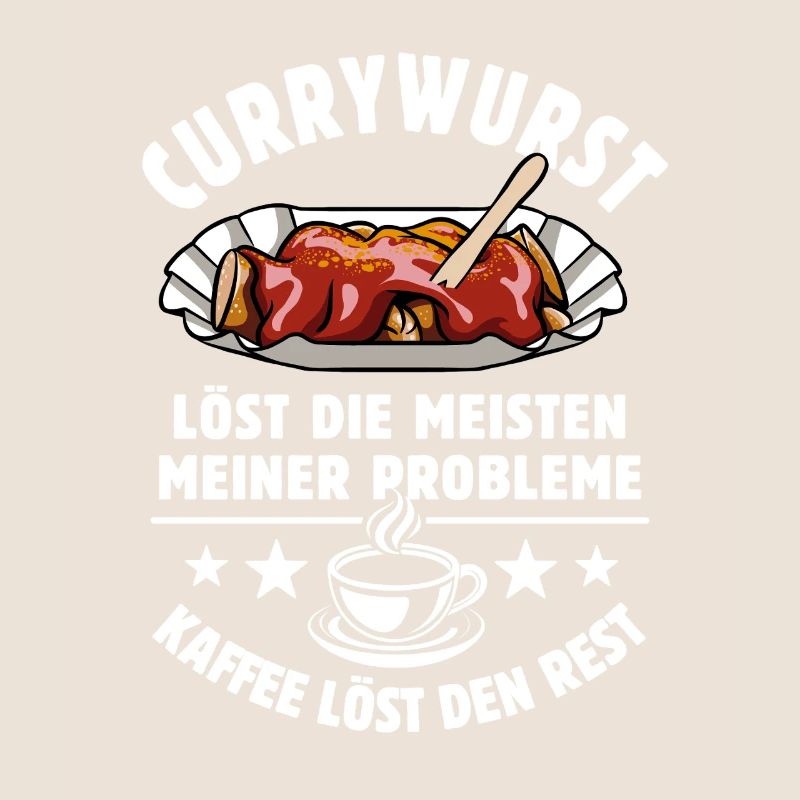 Currywurst löst meine Probleme - Kaffee Spruch
