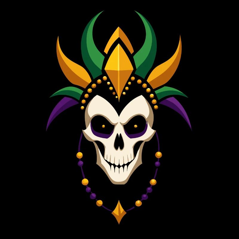 Mardi Gras - Carnival - Skull - Gift