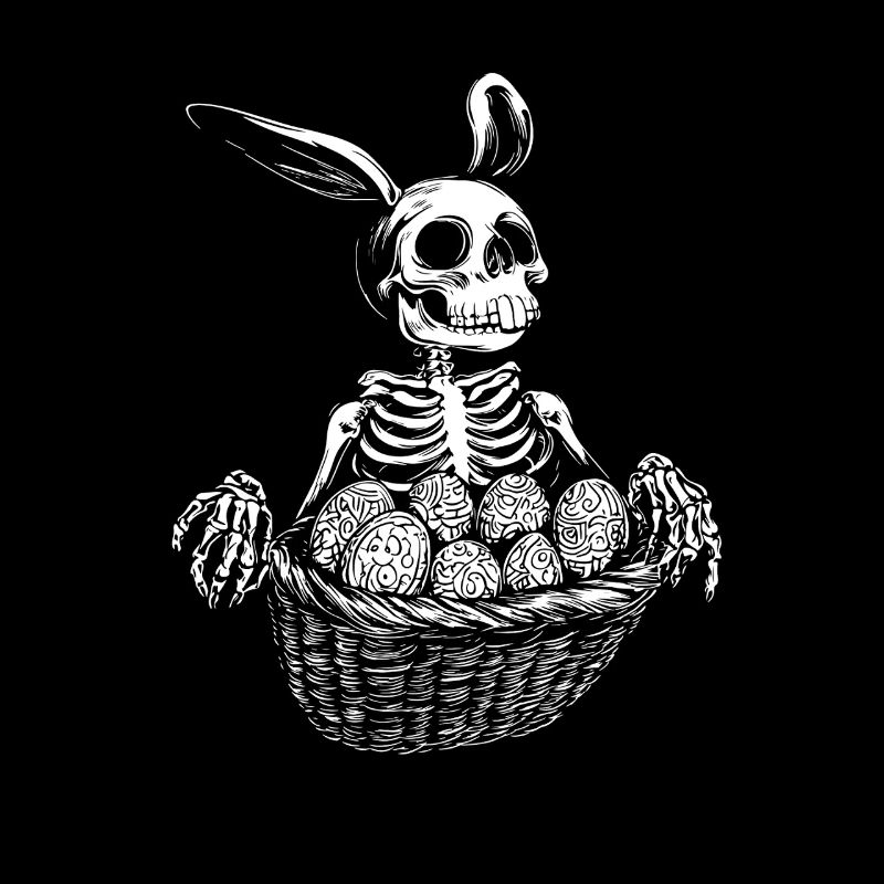Osterhase - Skelett - Osterei - Geschenk