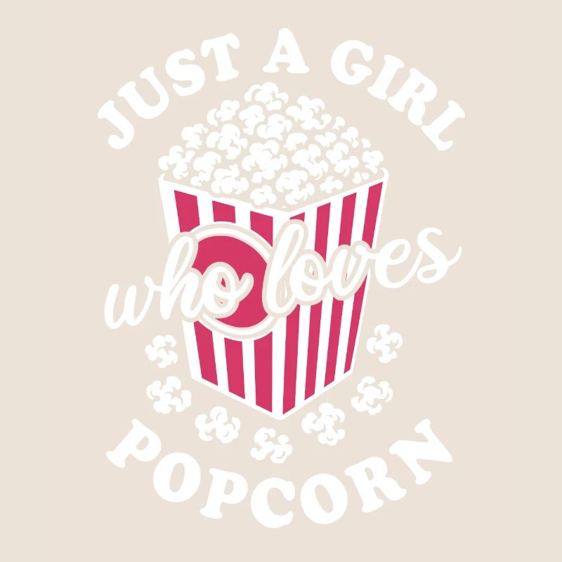 Juste une fille qui aime le pop-corn - croustillant et délicieux