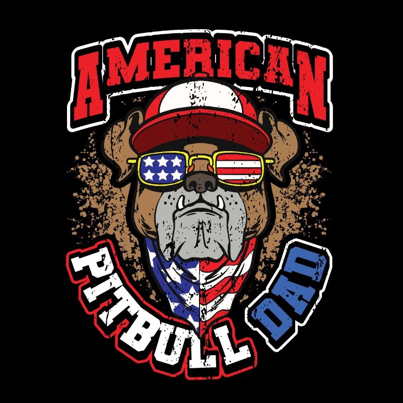 American Pitbull Dad 4 juillet