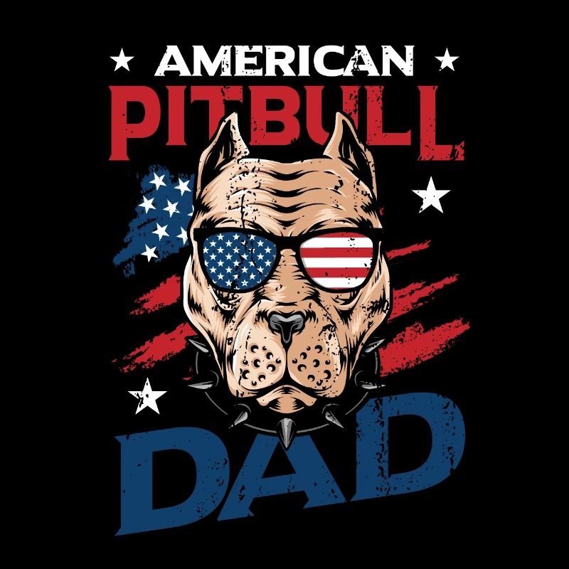 American Pitbull Dad 4. Juli