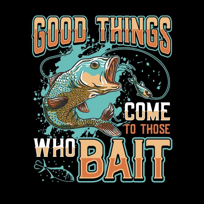 Dinge kommen zu denen, die das Fischfischen ködern