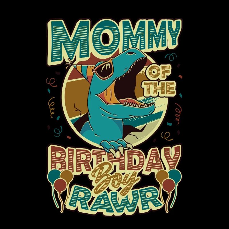 Dinosaure Maman d’Birthday Boy