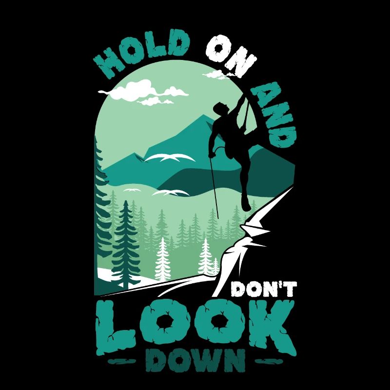 Ne regardez pas vers le bas le bloc, l’escalade.