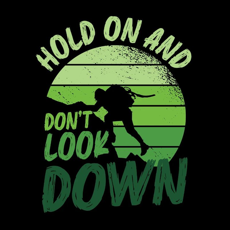 Ne regardez pas vers le bas le bloc, l’escalade.