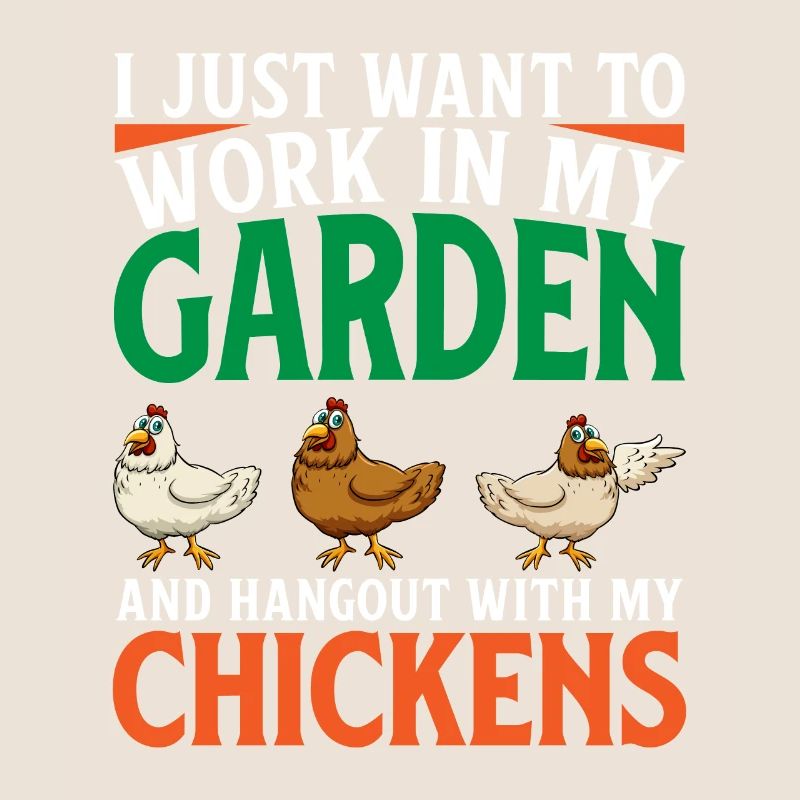 Travailler dans le jardin et traîner avec les poussins