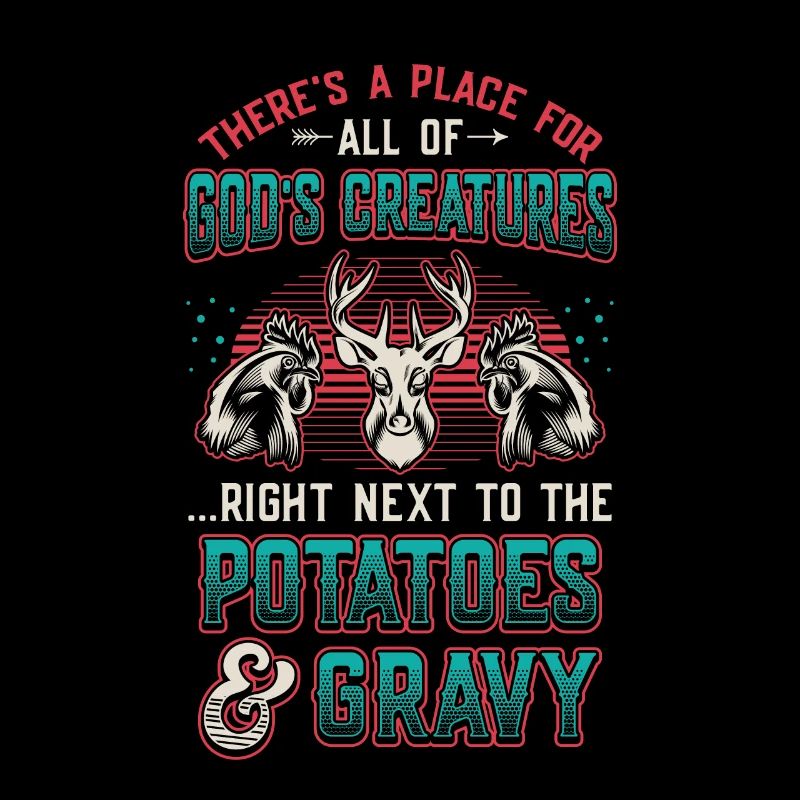 Creatures next to potatoes and gravy.