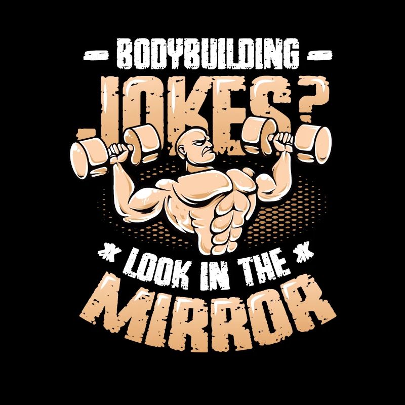 Blagues de musculation Se regarder dans le miroir