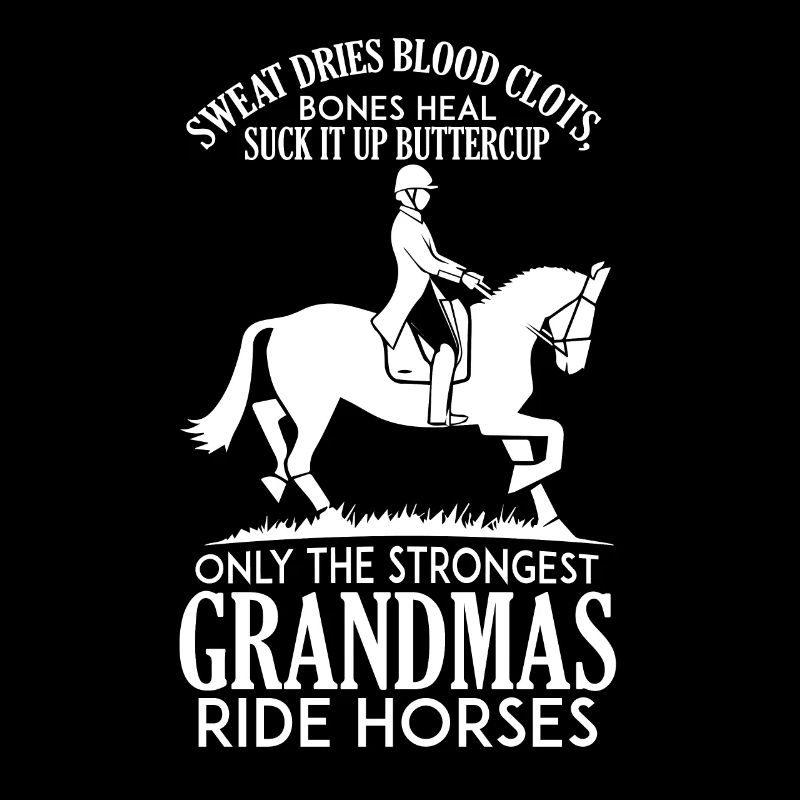 Oma Pferde Reiten Großmutter