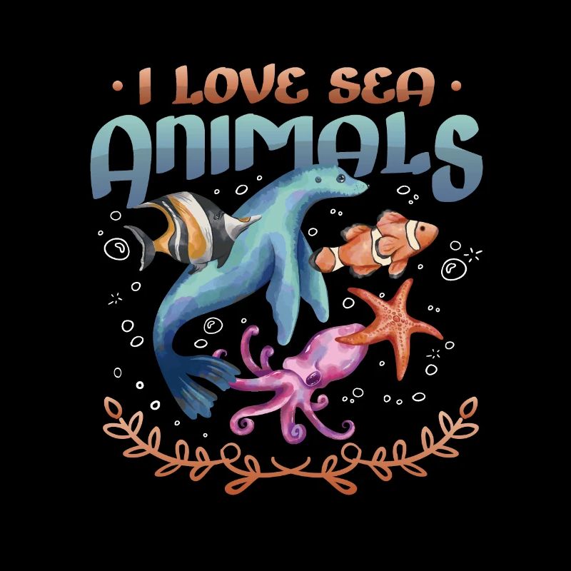 J’aime les créatures marines, en forme de cœur