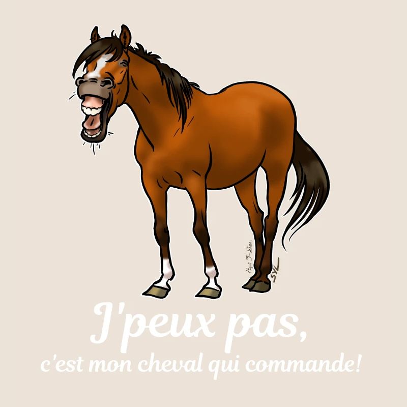 Mon cheval commande (blanc)