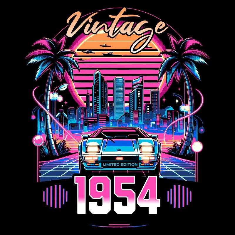 Synthwave Retro 70eme Anniversaire 1954