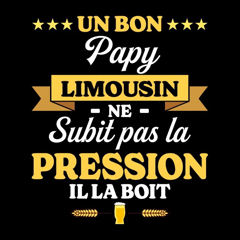 Papy Limousin Grand-Père Humour Papy