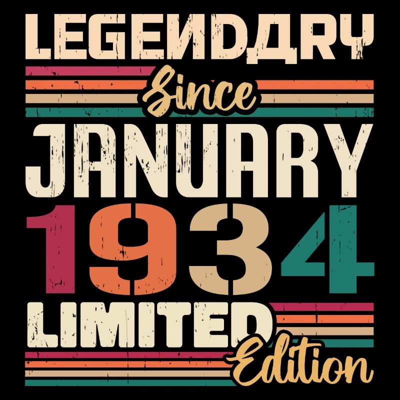 Geburtstagsgeschenk Geboren Im Januar 1934 - 1934