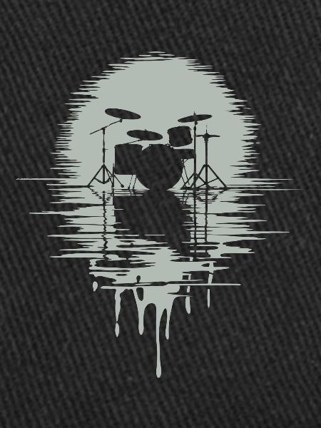 Batterie Silhouette Drum avec réflexion