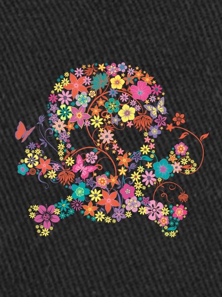 Skull with flowers