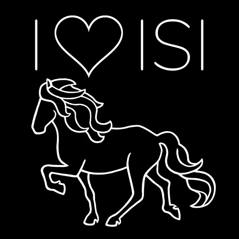 I love Isi, blanc