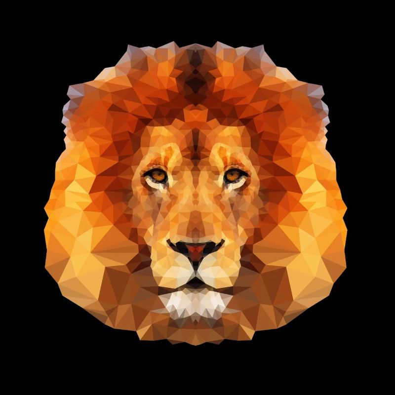 Tête de lion frontale