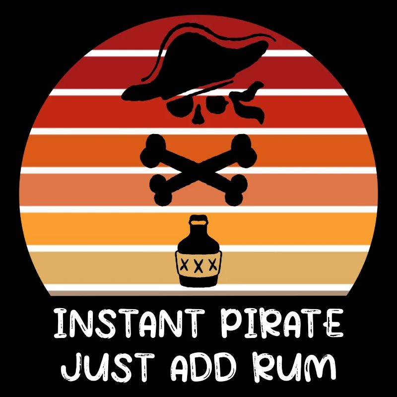 Pirat Rum Totenkopf Geschenk Spruch