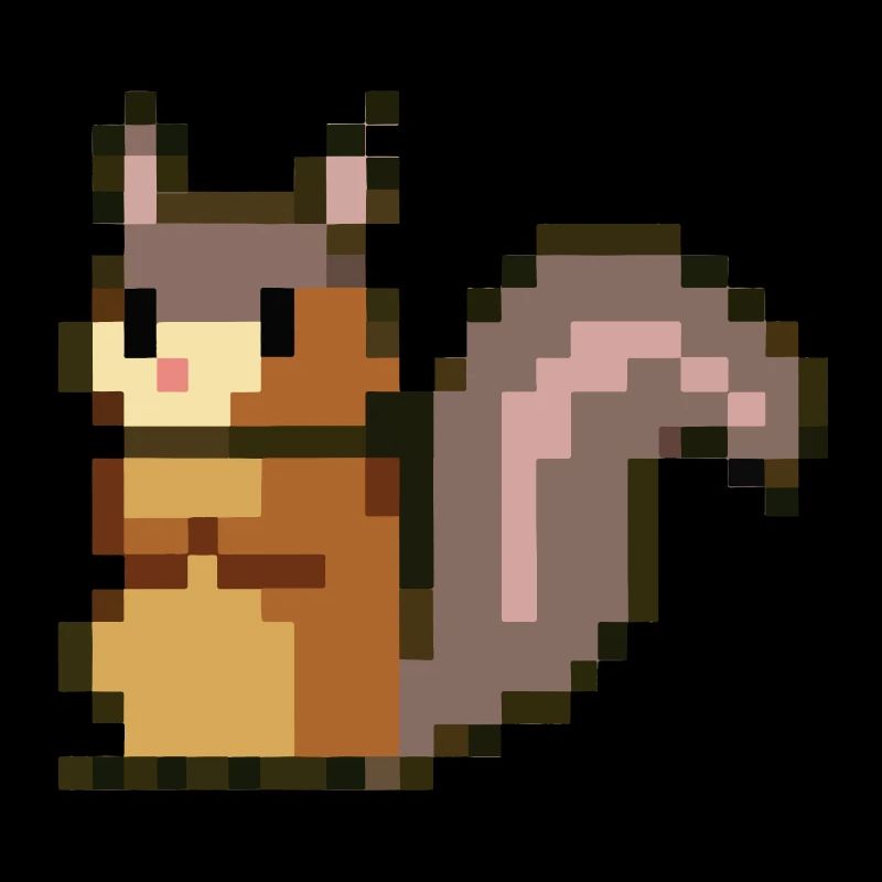 Squirrel Pixel Art Gift Idea
