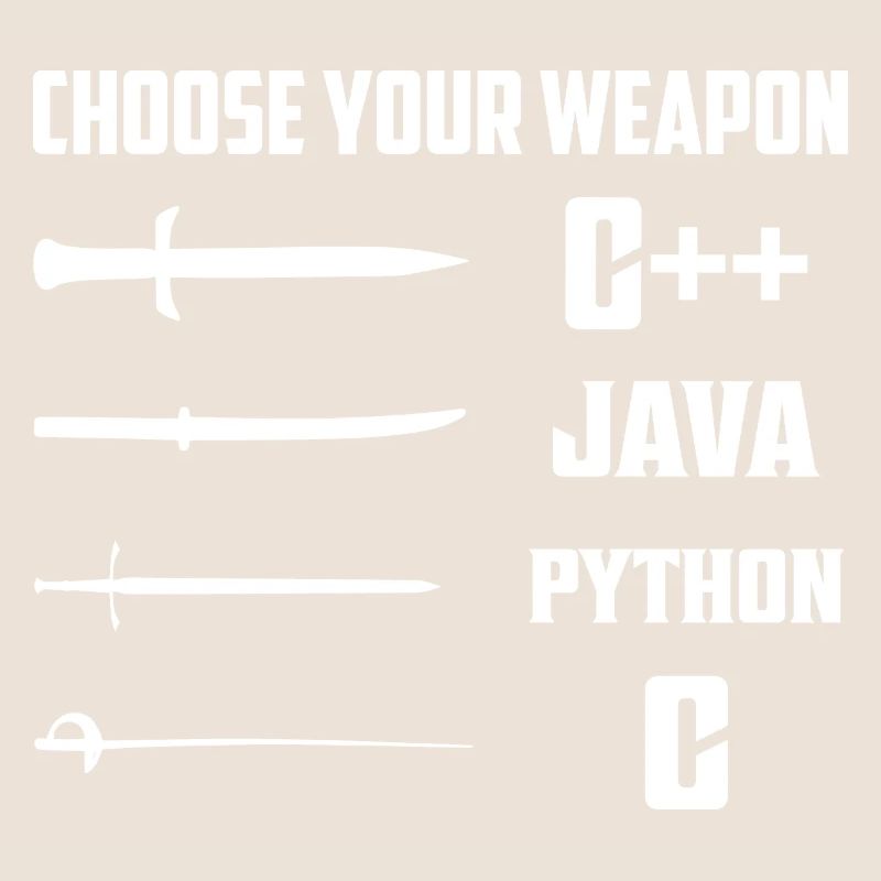 Choose Your Weapon C++, Java, Python, C Coding Pro