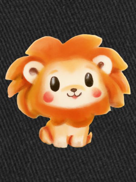 Aquarelle de lion doux
