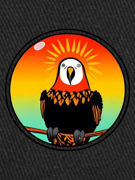 Cool parrot at sunset