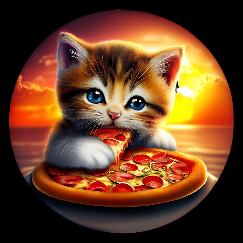 Pizza Cat Sunset