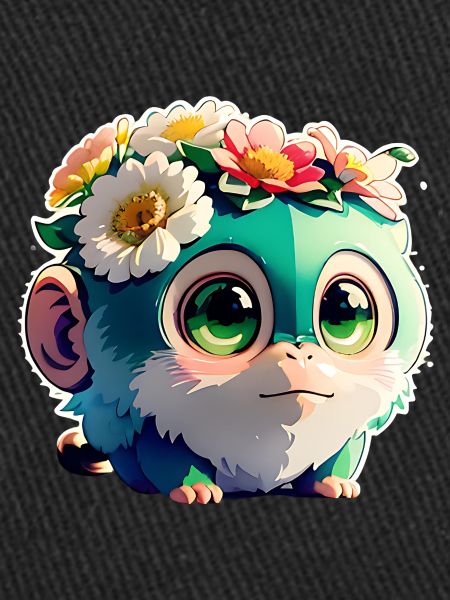 Flowery monkey friend
