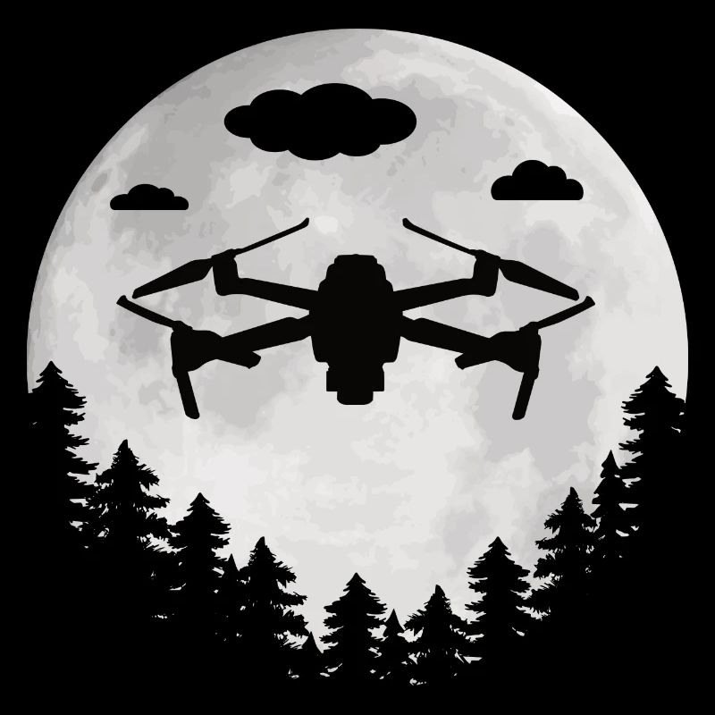 Drohnen Pilot Drohne Mond FPV Pilot Drone Moon
