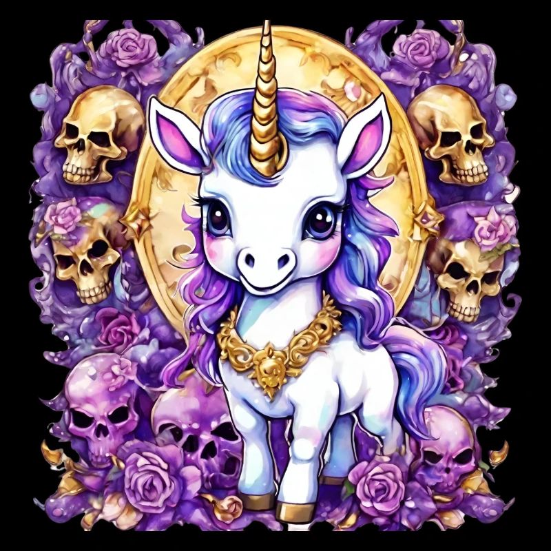 Licorne avec Crânes Anti Mignon - Licorne de bain