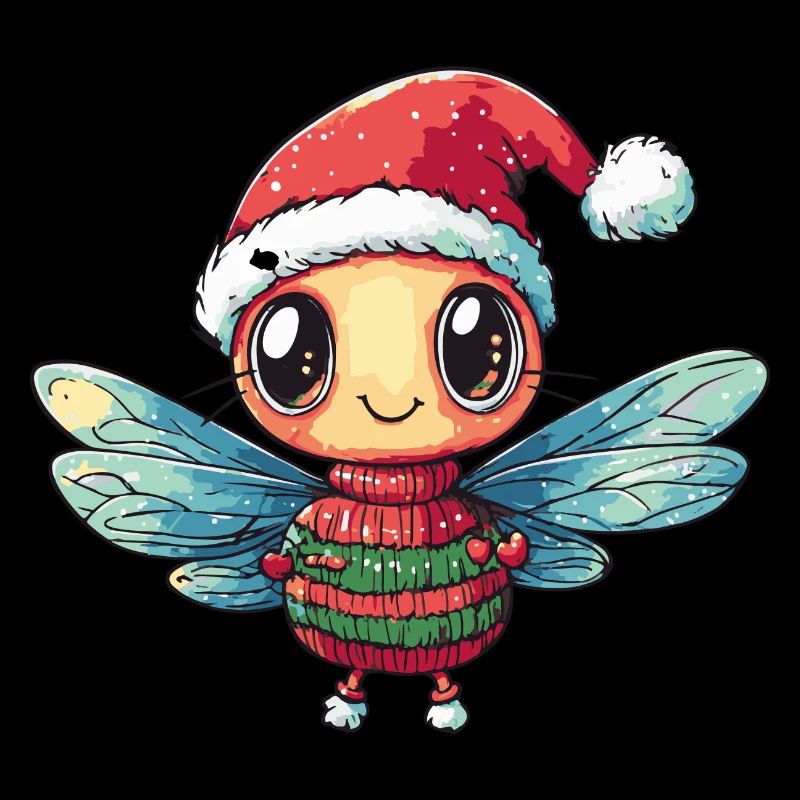 Libelle Weihnachten Comic