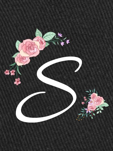 Letter s fleurs