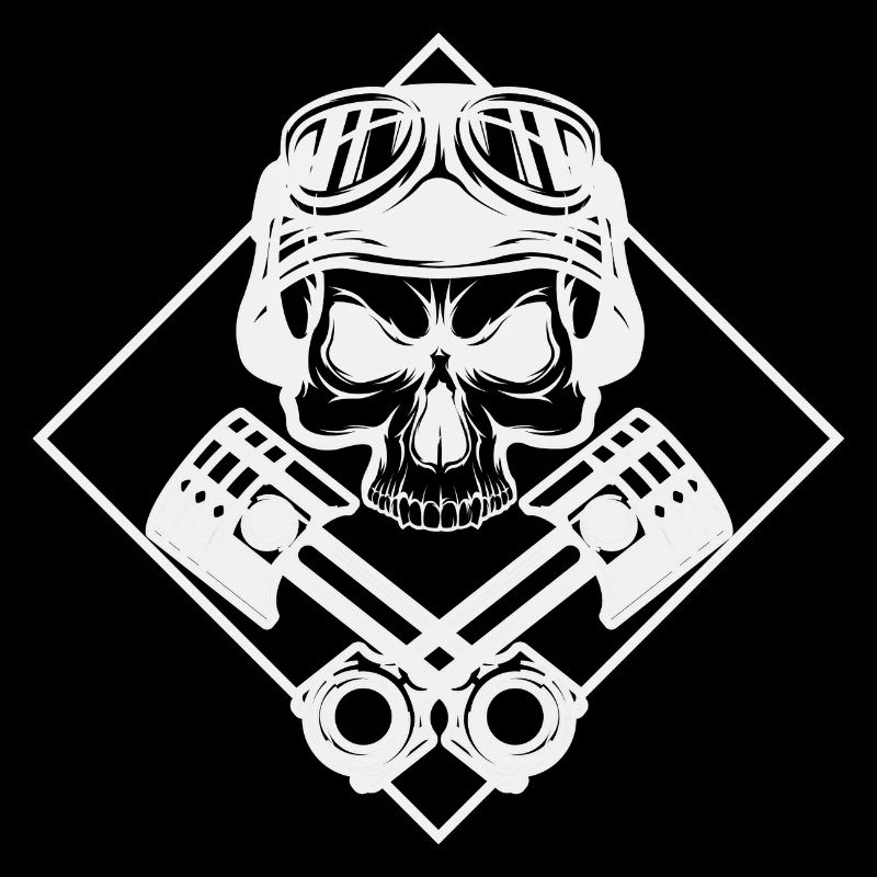 Rocker - Skull - Art Design - Biker