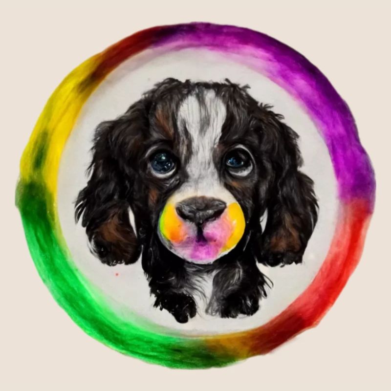 Regenbogen Hund Cocker Spaniel