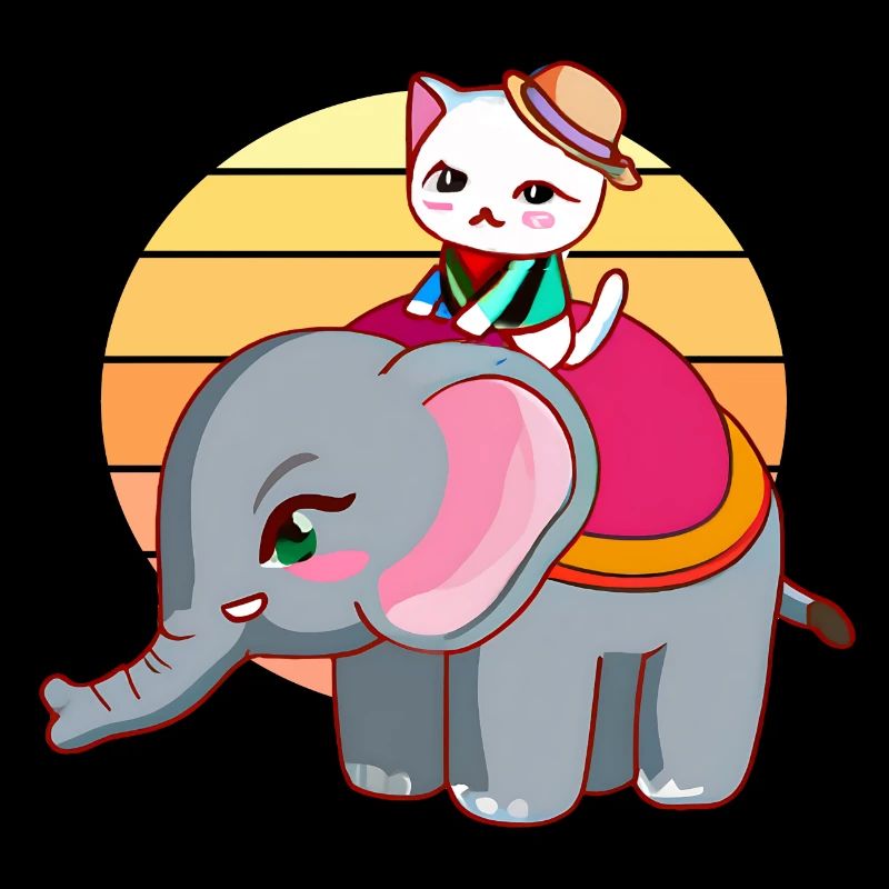 Balades de chat à dos d’éléphant