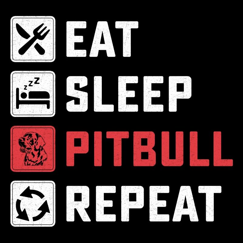 Manger pitbull de sommeil répéter