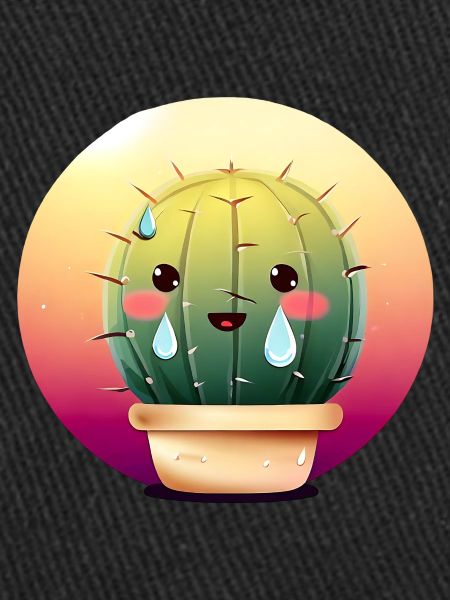 Sweating cactus in sunset