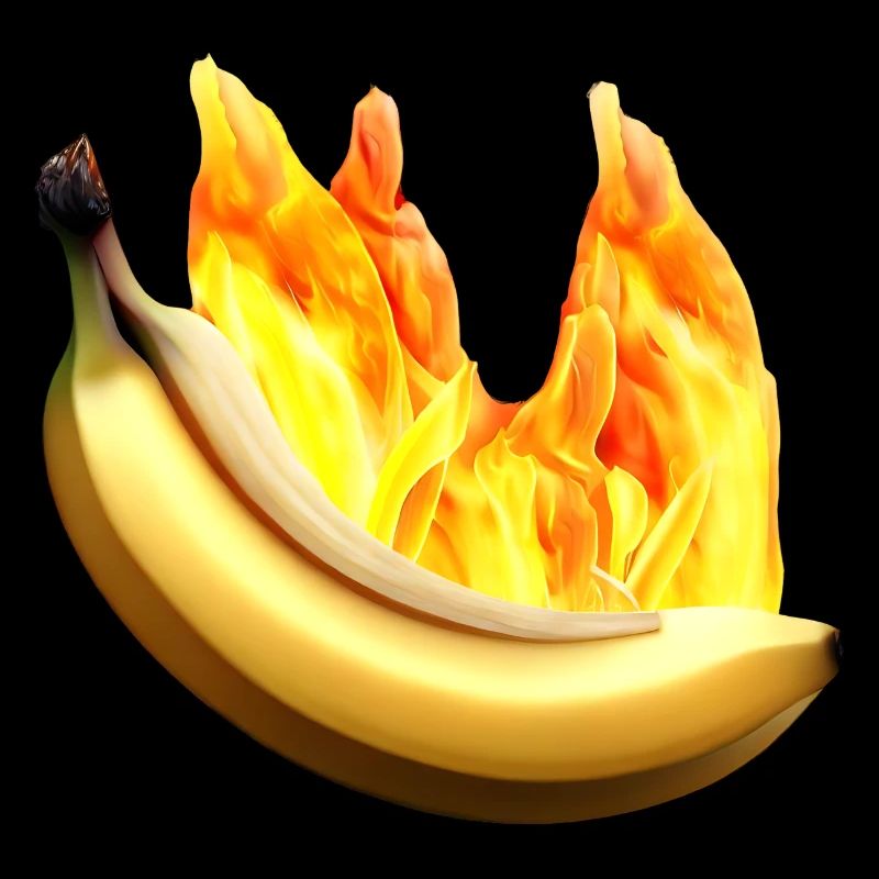 Burning banana