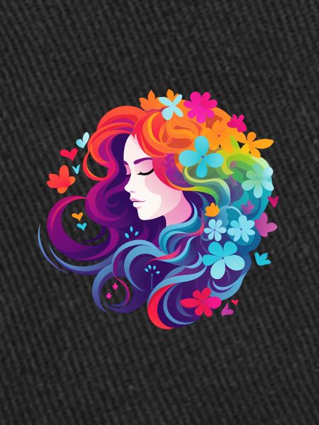 Fleurs Fille Arc-en-ciel