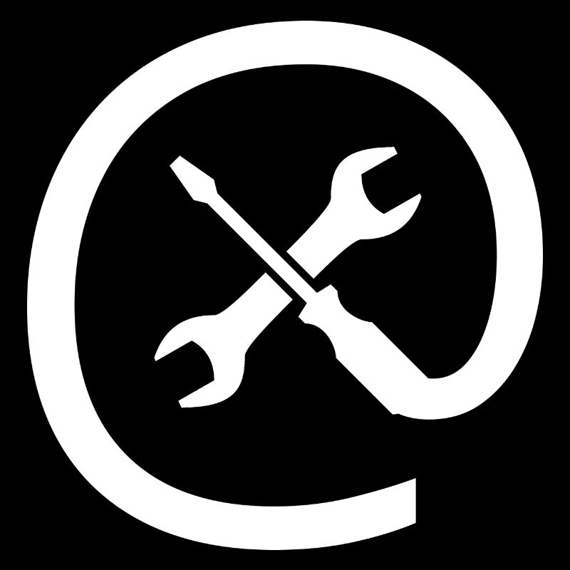 Computer Service Icon (white)
