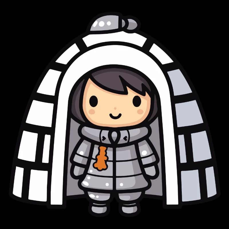 Bande dessinée d’hiver Eskimo Igloo