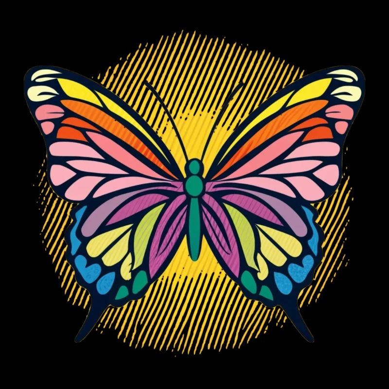 Mehrfarbiger Schmetterling
