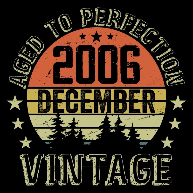Retro Birthday Gift - Born In December 2006