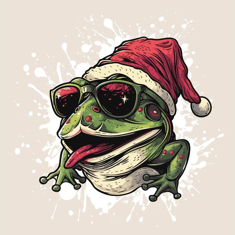 Grenouille Noël Drôle